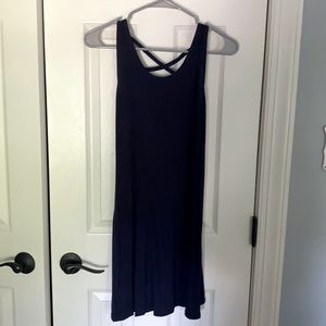 Navy blue lightweight cotton dress. New with tags